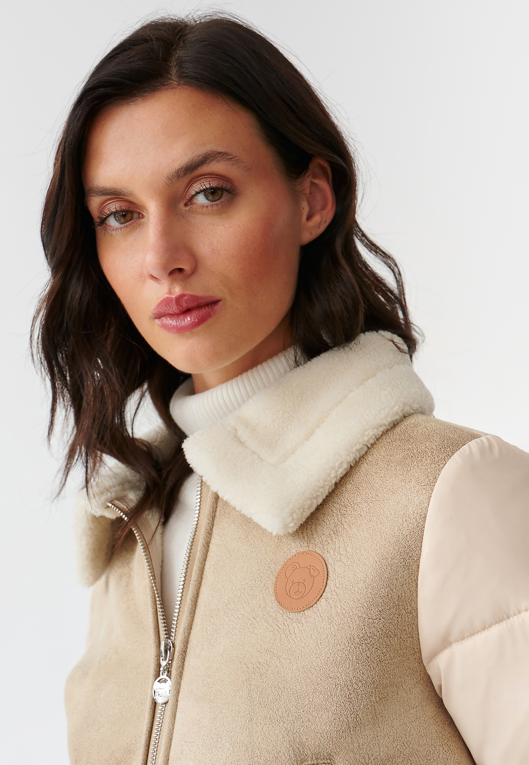 STYLOWA JESIENNO-ZIMOWA KURTKA DAMSKA MARKANIKA BEŻOWY 2