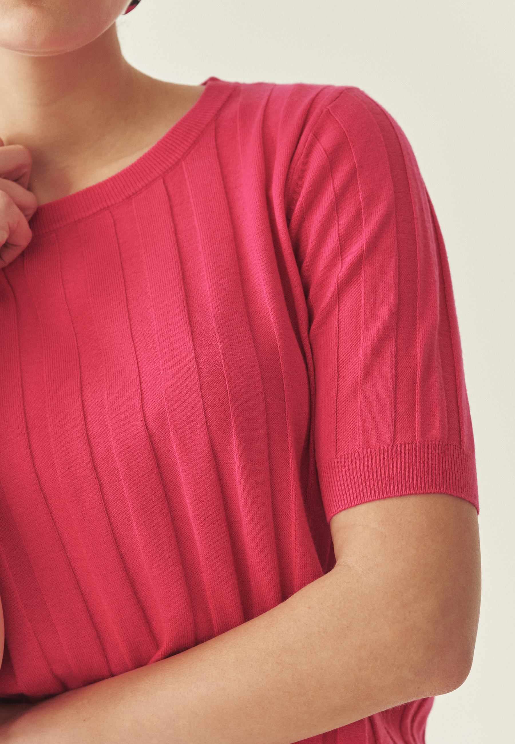 DZIANINOWA BLUZKA Z WEŁNĄ - AKUZ RÓŻOWY 2