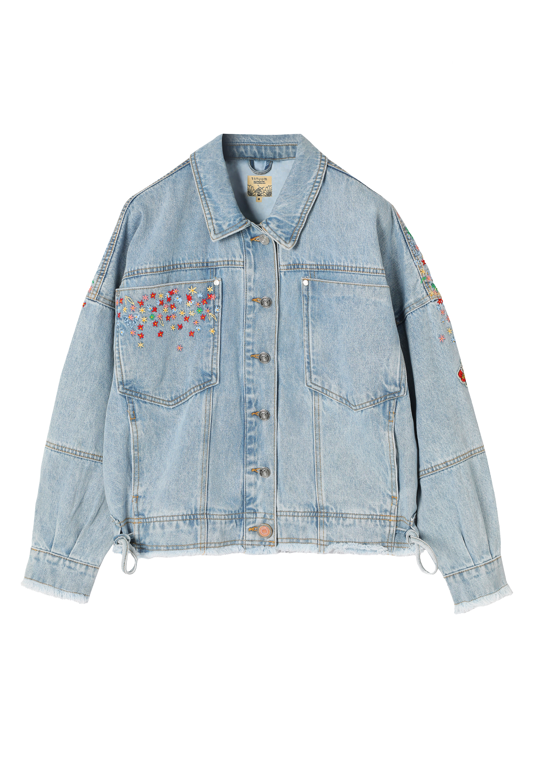 DENIM JACKET WITH EMBROIDERY - WARATIKA