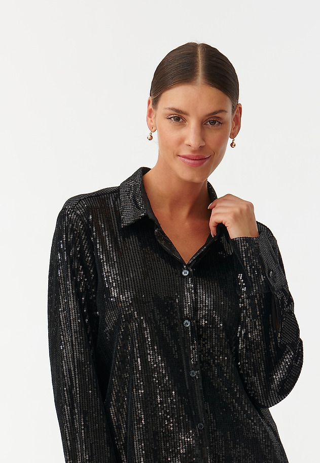 LADIES’ SEQUINED SHIRT SAWANA LADIES’ SEQUINED SHIRT SAWANA CZARNY 5