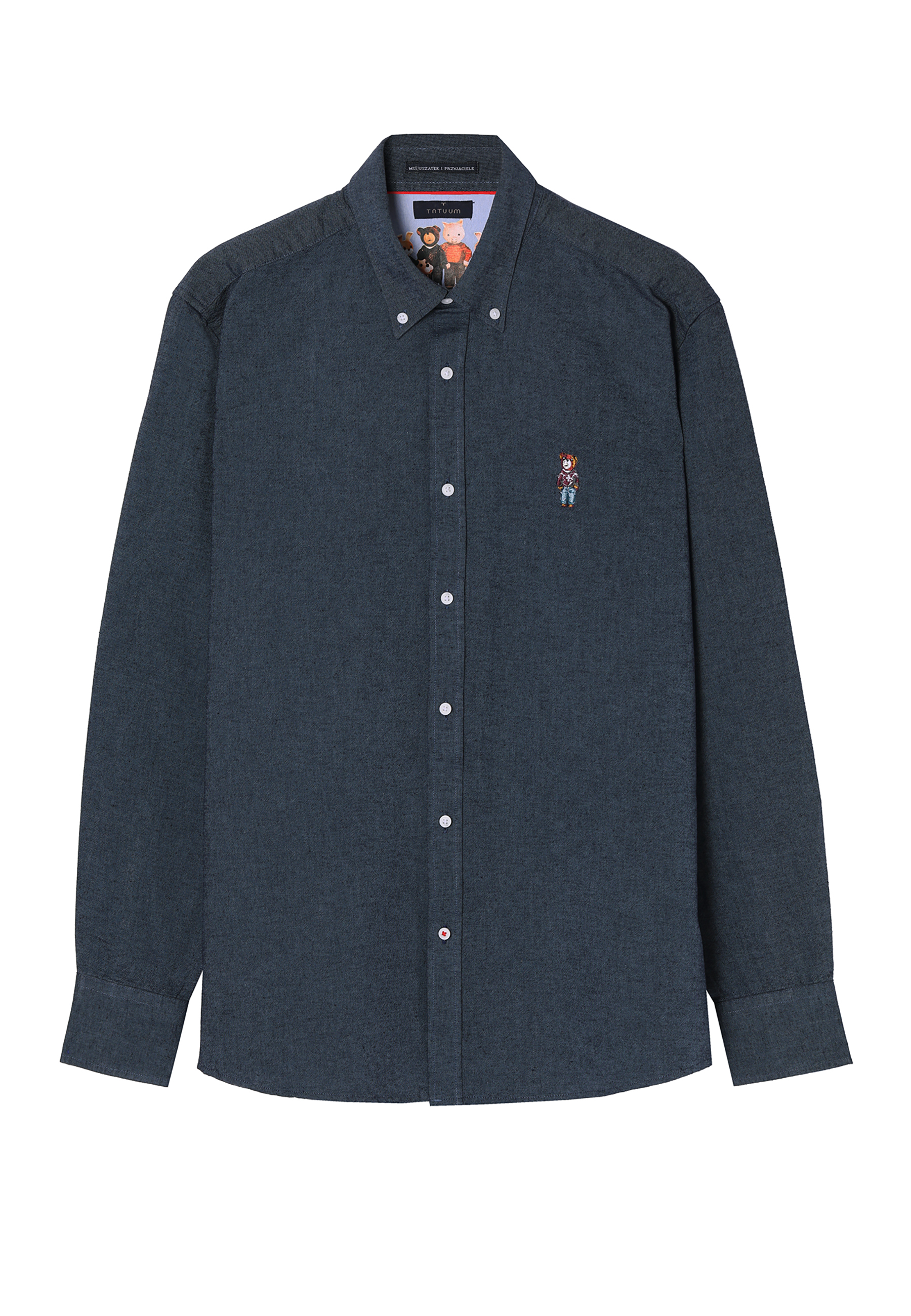 KLASYCZNA KOSZULA MĘSKA Z DŁUGIM RĘKAWEM FIRSTIE 3 MODERN GRANATOWY 2