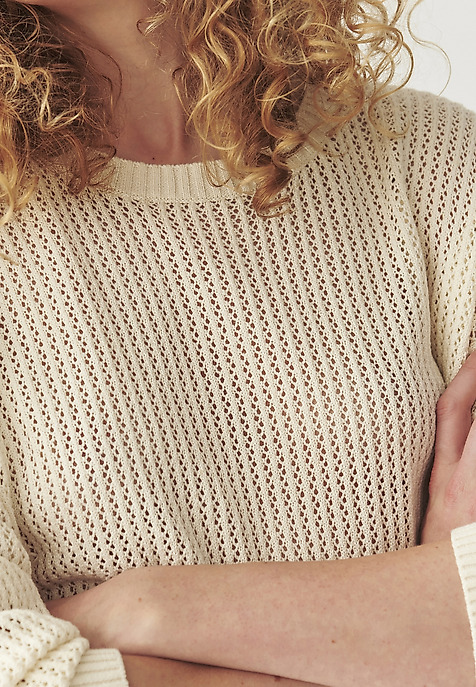 LADIES' LINEN-COTTON JUMPER - ARLES YELLOW 2