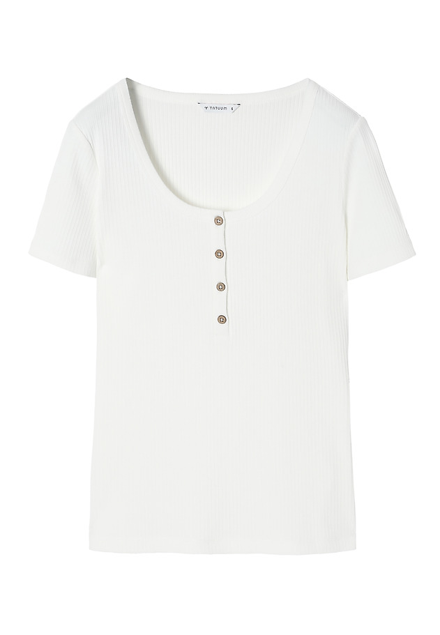 ŽENSKA BLUZA S KRATKIMI ROKAVI IN GUMBI - NATAMO ŽENSKA BLUZA S KRATKIMI ROKAVI IN GUMBI - NATAMO ECRU 5