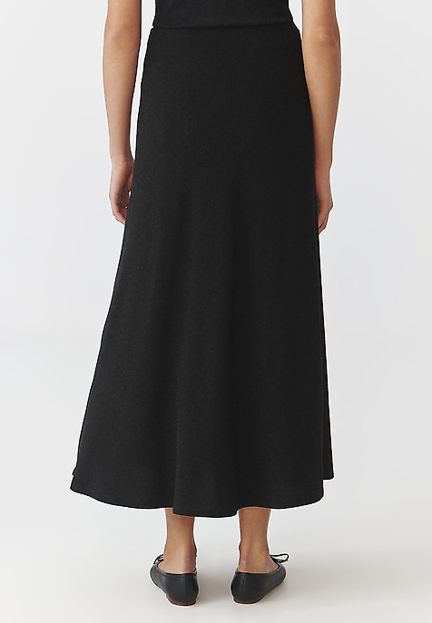 KNITTED SKIRT WITH METALLISED YARN — LUMINA BLACK 2