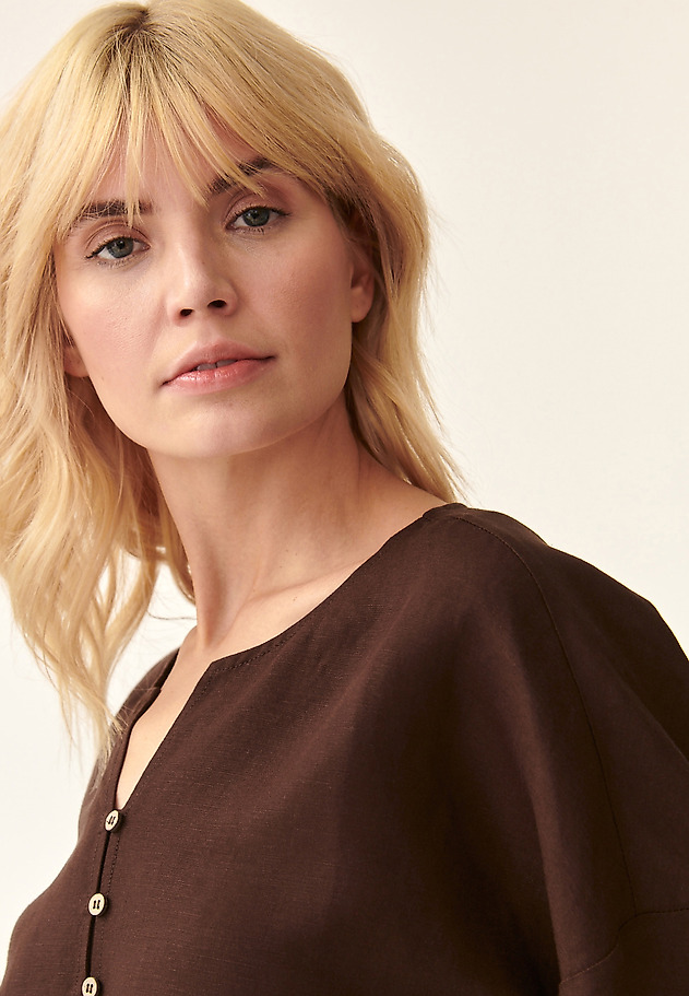 LADIES' LOOSE SHIRT SAMBA LADIES' LOOSE SHIRT SAMBA BRĄZOWY 4