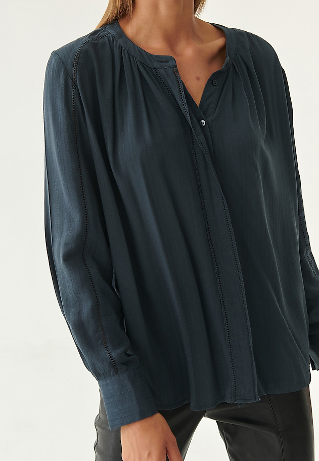 LADIES' JACQUARD BLOUSE AVAN LADIES' JACQUARD BLOUSE AVAN BLUE 3