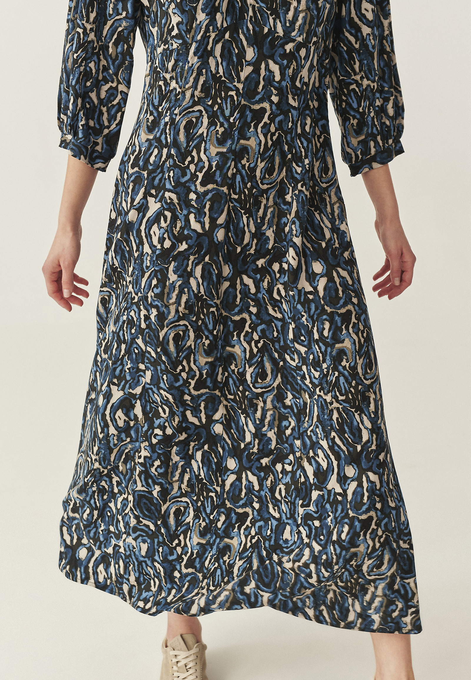 VISCOSE MIDI DRESS WITH ORIGINAL DESIGN - KASIDI VISCOSE MIDI DRESS WITH ORIGINAL DESIGN - KASIDI MULTICOLOR 114695