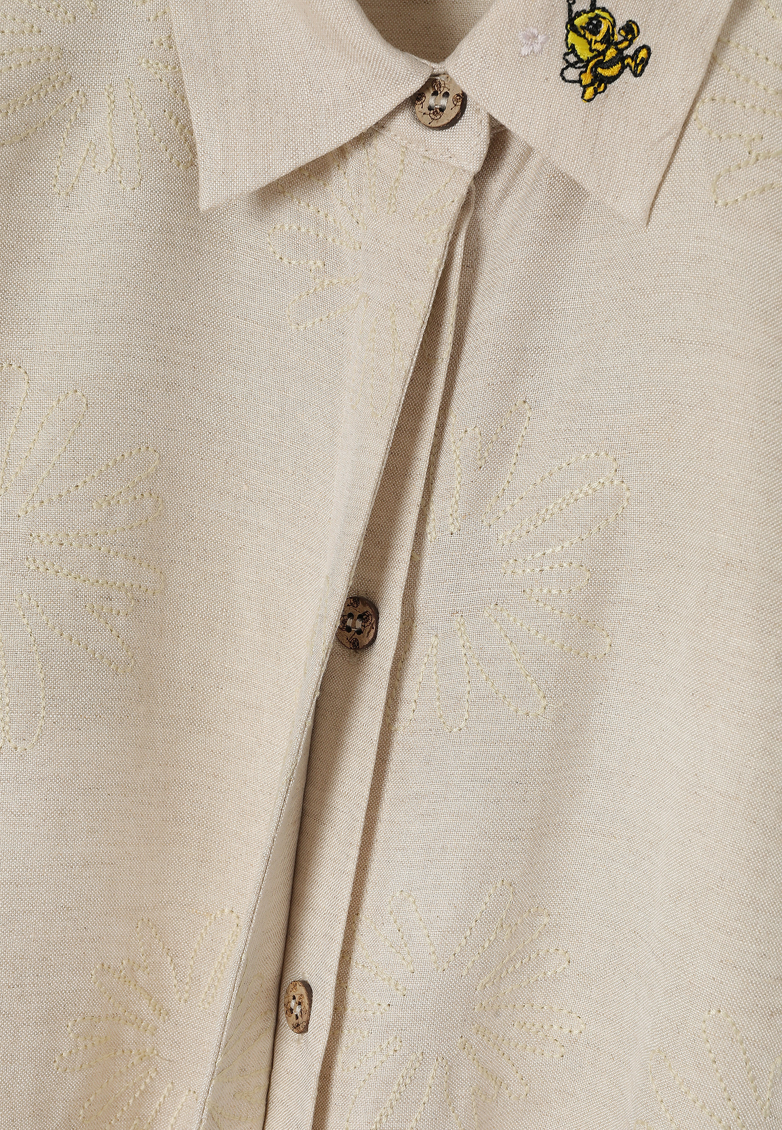 LINEN-VISCOSE SHIRT - KAMA LINEN-VISCOSE SHIRT - KAMA BEIGE 110331