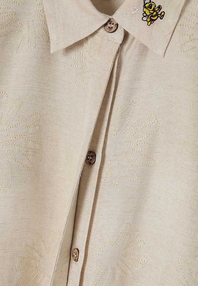 LINEN-VISCOSE SHIRT - KAMA LINEN-VISCOSE SHIRT - KAMA BEIGE 8