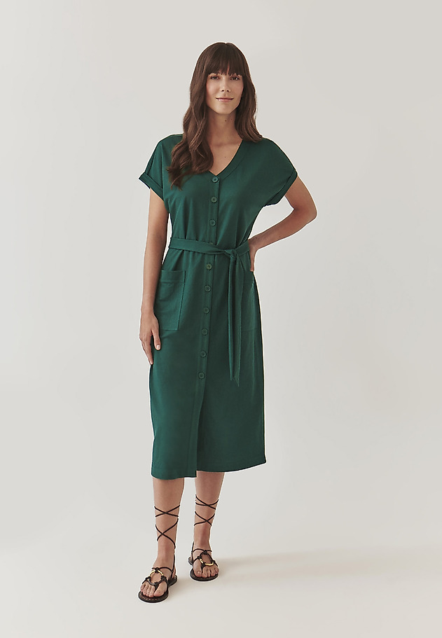 ÚPLETOVÉ KOŠILOVÉ ŠATY - WANKARMI ÚPLETOVÉ KOŠILOVÉ ŠATY - WANKARMI ZELENÁ 1