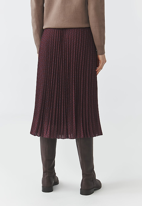 FABRIC MIDI SKIRT WITH ORIGINAL PATTERN — BARI 1 MULTICOLOR 2