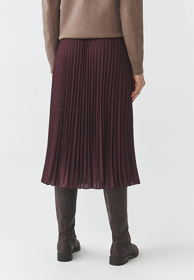 FABRIC MIDI SKIRT WITH ORIGINAL PATTERN — BARI 1 FABRIC MIDI SKIRT WITH ORIGINAL PATTERN — BARI 1 MULTIKOLOR 3