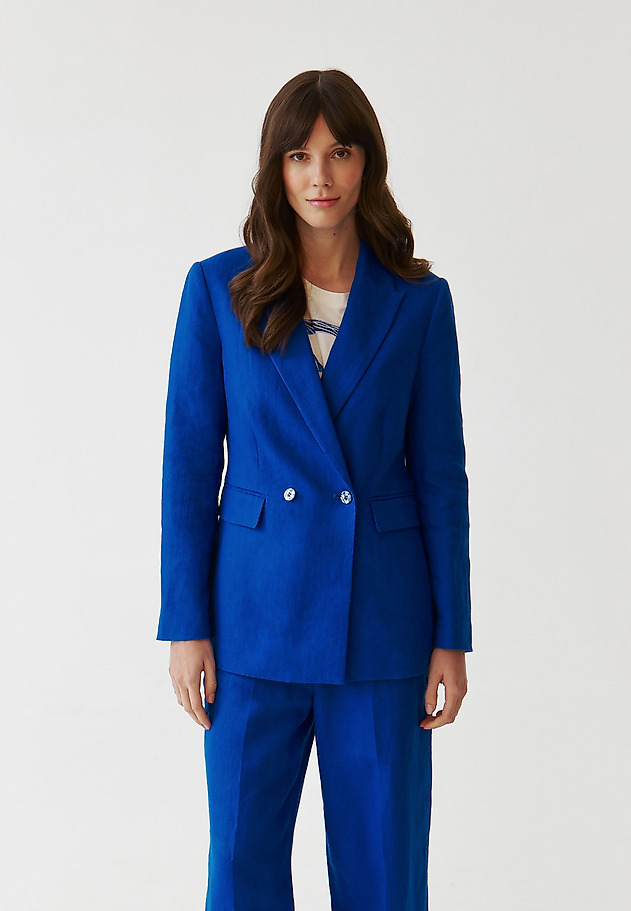 ŻAKIET TKANINOWY DWURZĘDOWY O SWOBODNYM KROJU - ADRIANNA 2 ŻAKIET TKANINOWY DWURZĘDOWY O SWOBODNYM KROJU - ADRIANNA 2 NIEBIESKI 5