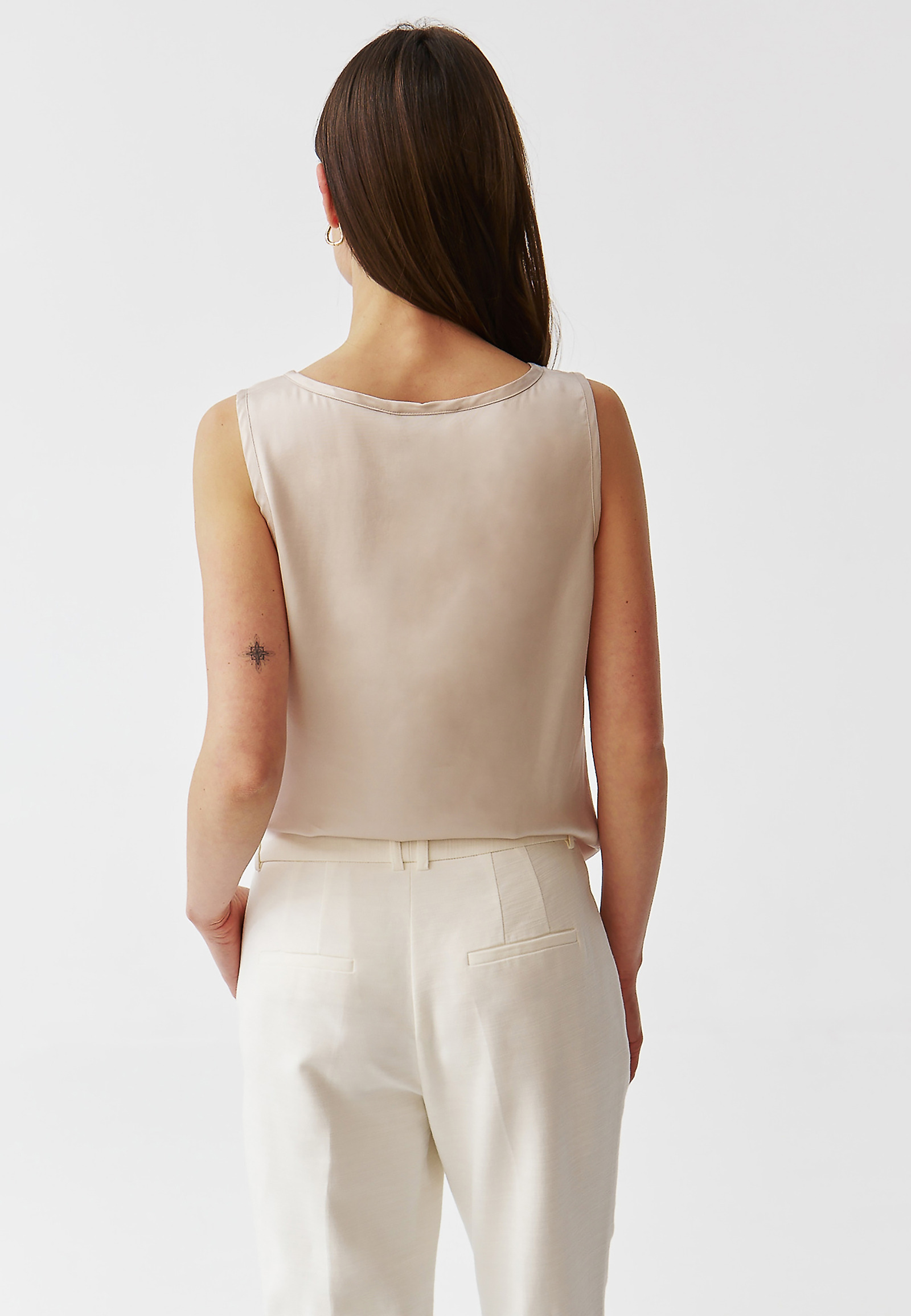 LADIES’ SATIN BLOUSE - BIRMI LADIES’ SATIN BLOUSE - BIRMI BEIGE 96334