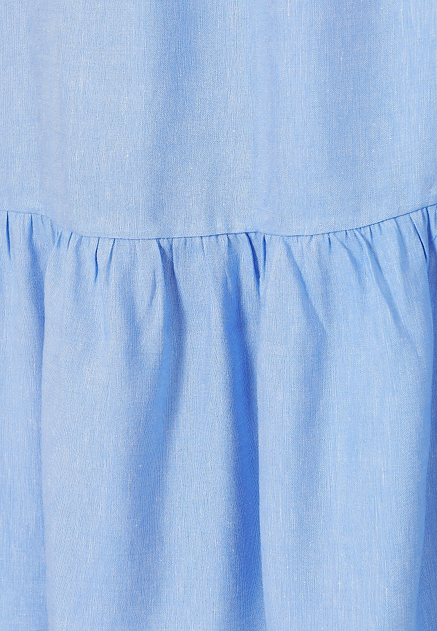 FLARED DRESS WITH LINEN - ESTELLA FLARED DRESS WITH LINEN - ESTELLA NIEBIESKI 10