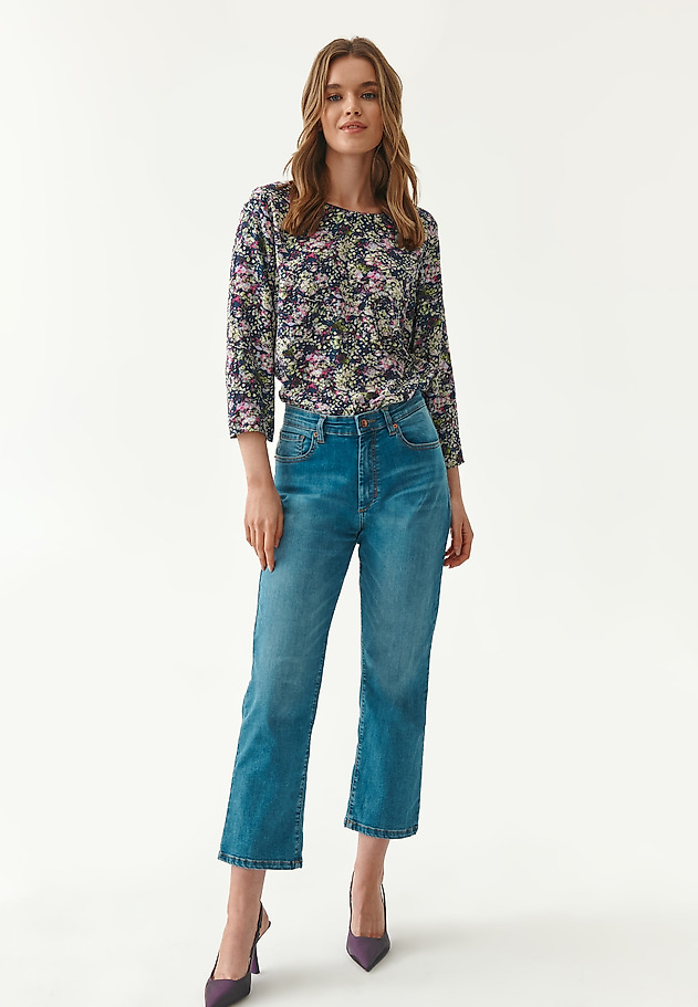 ŽENSKA CVETLIČNA BLUZA AFELIAMI ŽENSKA CVETLIČNA BLUZA AFELIAMI VEČBARVNA 5