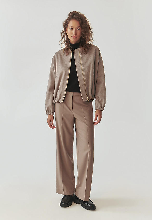 LADIES’ WOOL BOMBER JACKET - SAKALI LADIES’ WOOL BOMBER JACKET - SAKALI BEŻOWY 7