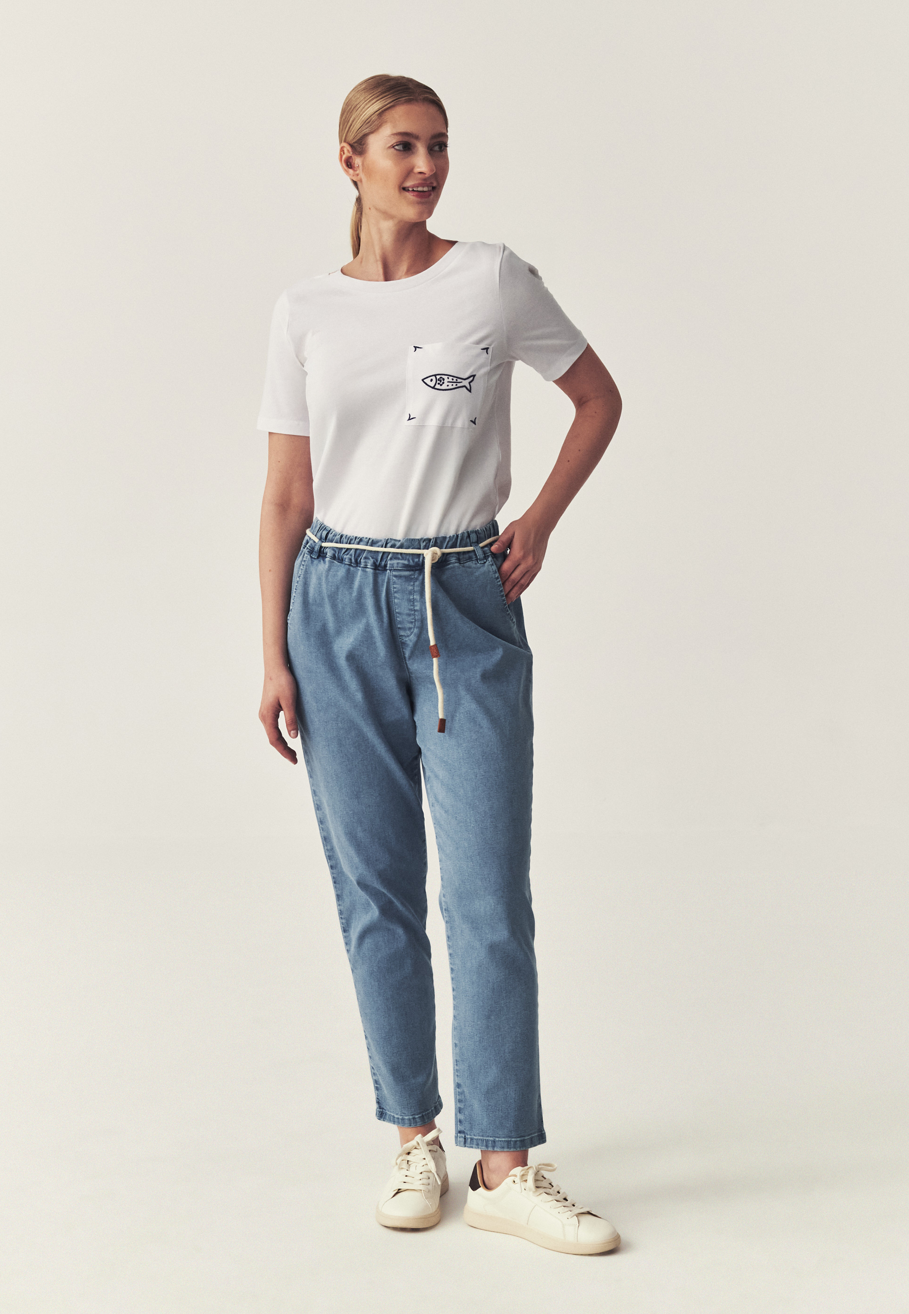 DENIMOWE SPODNIE Z PROSTĄ NOGAWKĄ - FARAJA 1 NIEBIESKI 2