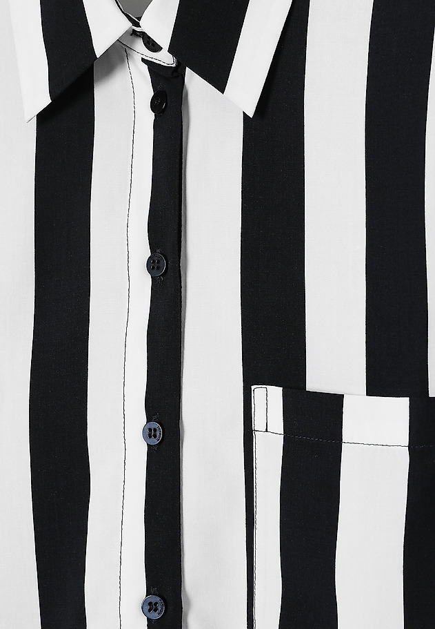 STRIPED VISCOSE SHIRT - HANAMI STRIPED VISCOSE SHIRT - HANAMI MULTIKOLOR 7