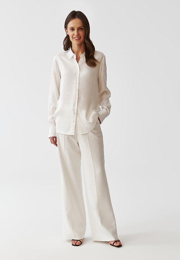DAMSKA SATENASTO ELEGANTNA BLUZA - NIKA DAMSKA SATENASTO ELEGANTNA BLUZA - NIKA ECRU 2