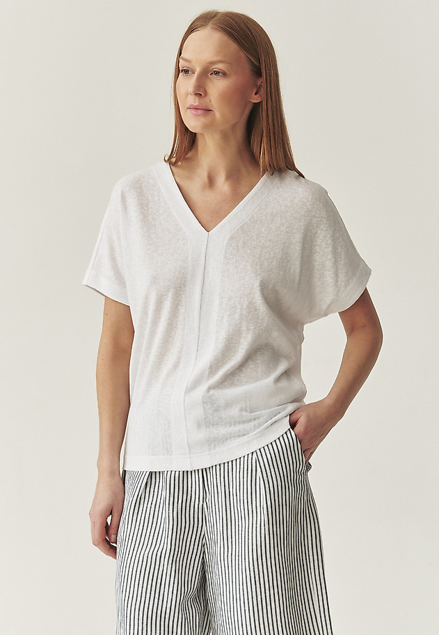 KNITTED BLOUSE WITH COTTON - ZELIJA KNITTED BLOUSE WITH COTTON - ZELIJA BIAŁY 1
