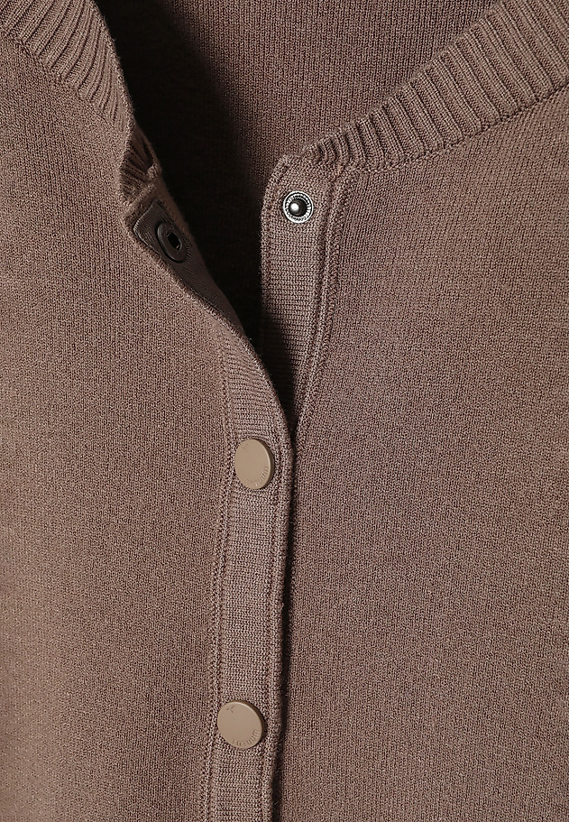 LADIES' BOMBER SWEATER WITH PRESS STUDS- ANGIE LADIES' BOMBER SWEATER WITH PRESS STUDS- ANGIE BEŻOWY 7