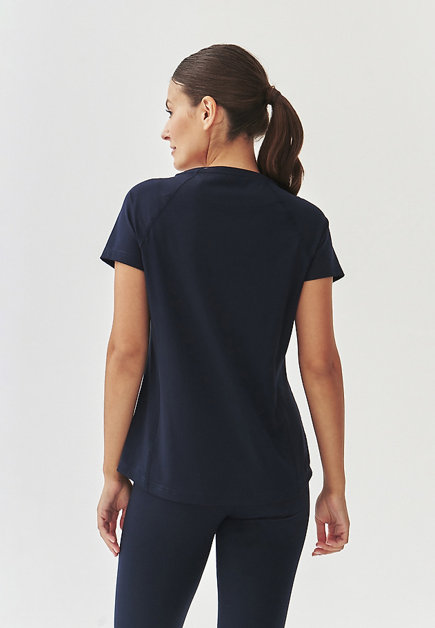 ŽENSKA PLETENA BLUZA S KRATKIMI ROKAVI - ELENA ŽENSKA PLETENA BLUZA S KRATKIMI ROKAVI - ELENA TEMNO MODRA 3