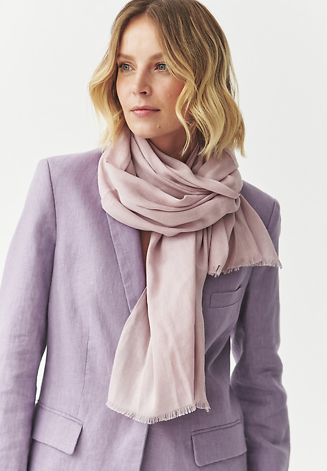 BAWEŁNIANY SZALIK DAMSKI — SENICA RÓŻOWY 2