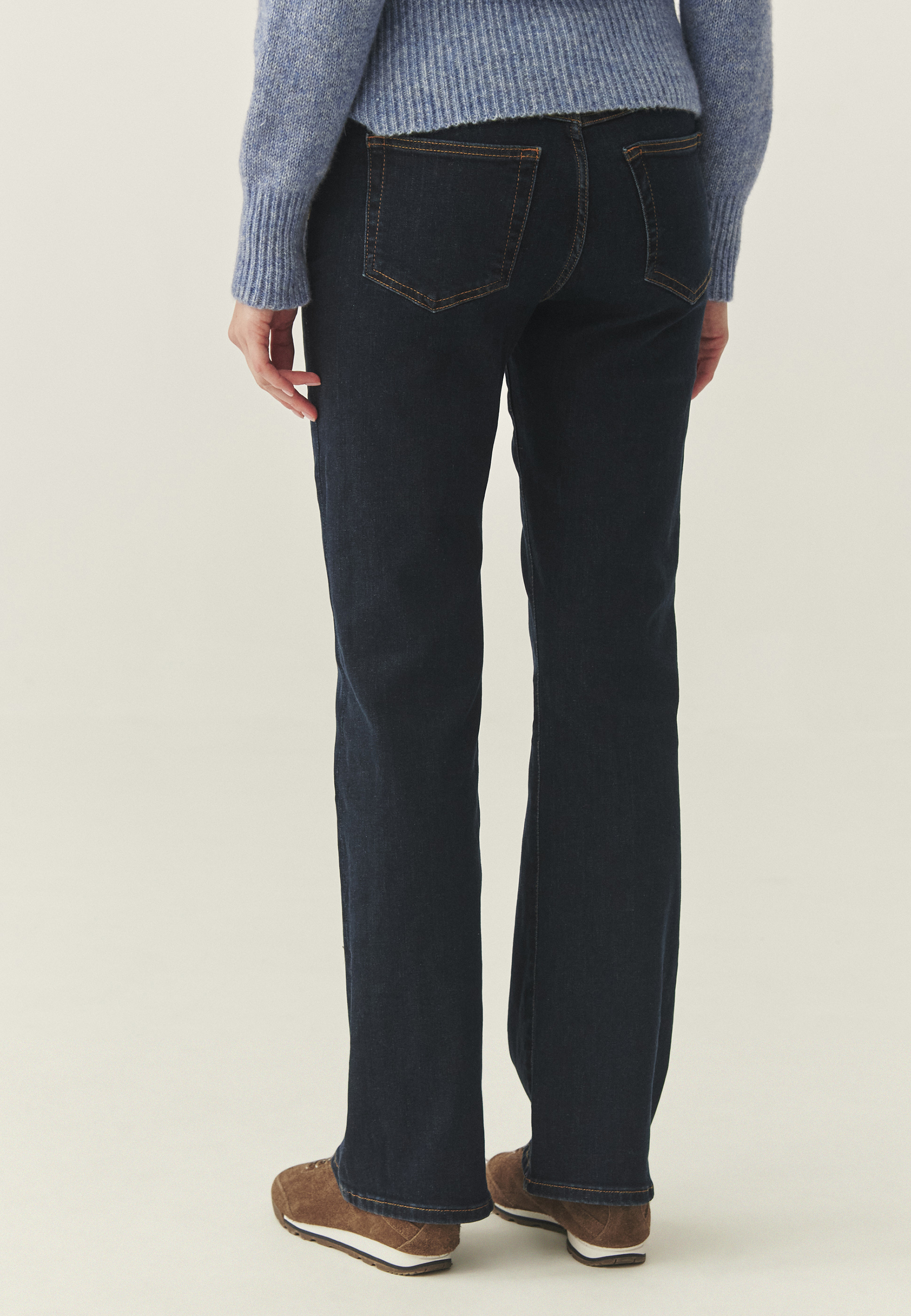 DENIMOWE SPODNIE FLARE - RIFONO GRANATOWY 2