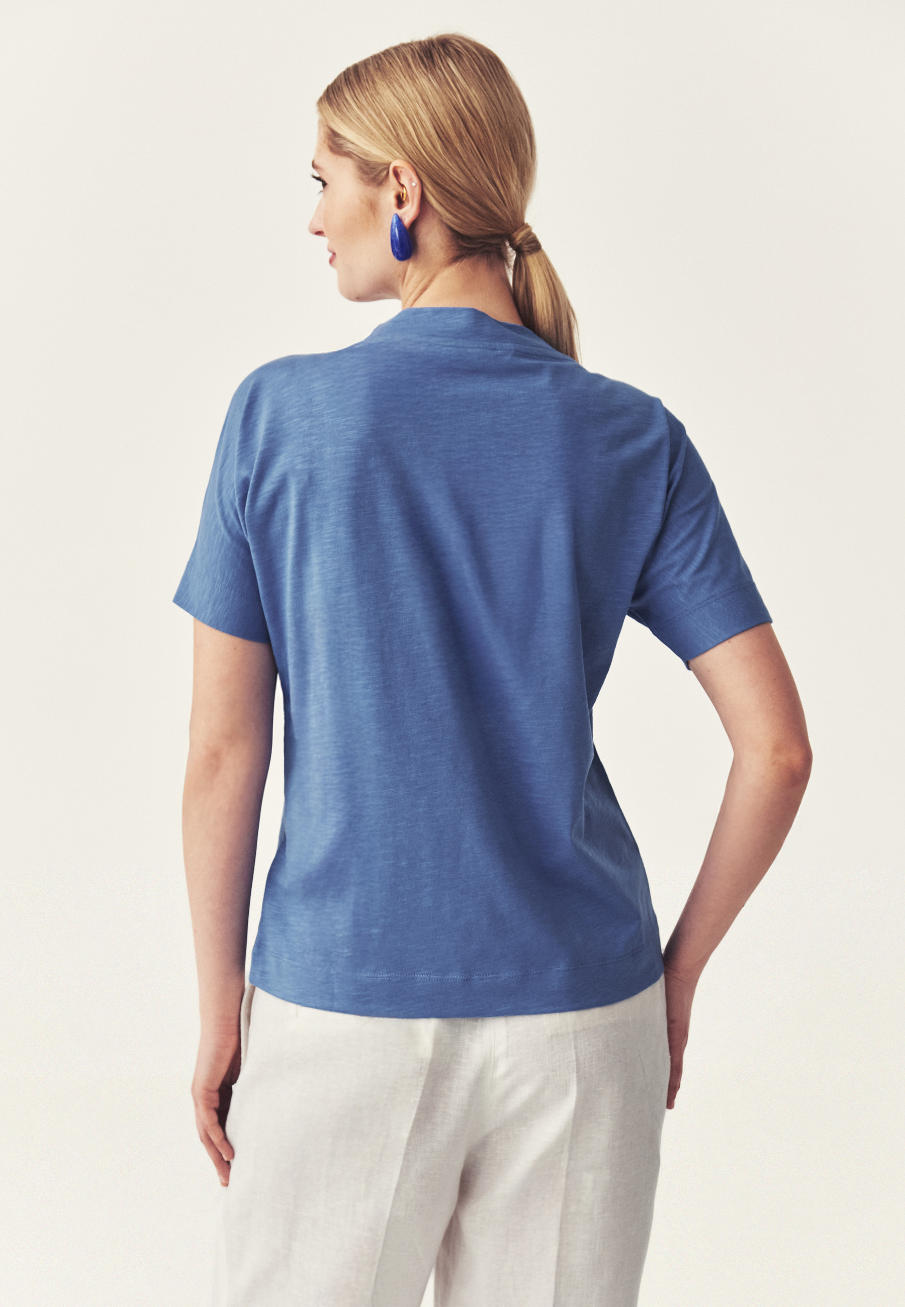 LUŹNY T-SHIRT Z BAWEŁNY - LALIQ