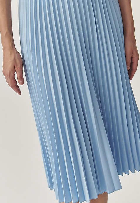LADIES’ A-LINE SKIRT WITH SEWN IN ELASTIC - BARI BLUE 2
