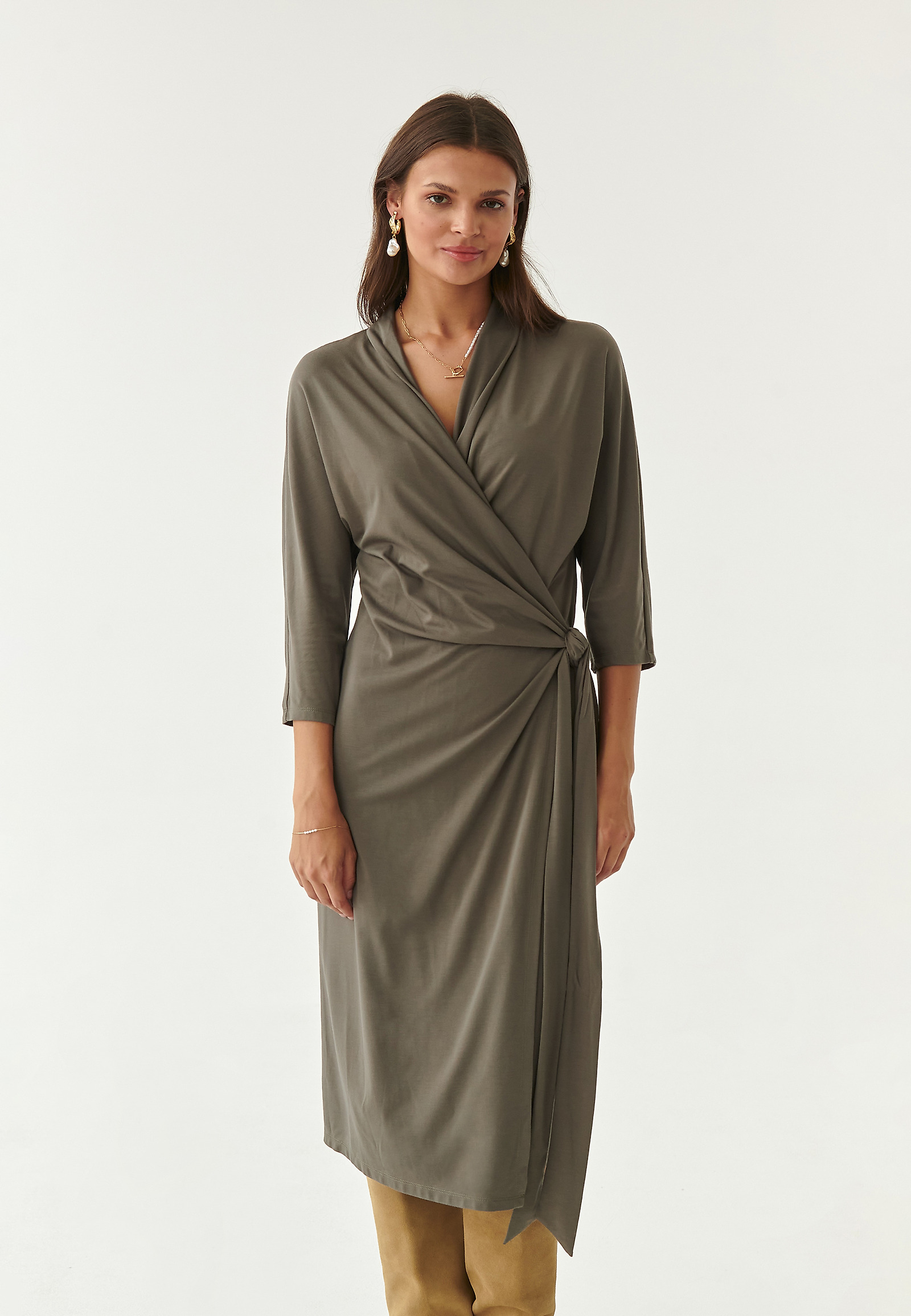LADIES' WRAP DRESS MIROKO LADIES' WRAP DRESS MIROKO KHAKI 81432