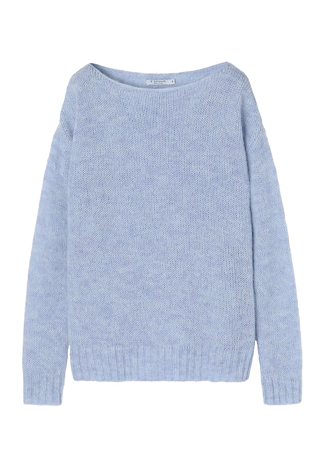 LADIES’ CASUAL SWEATER WITH BOAT NECKLINE FLUFKO LADIES’ CASUAL SWEATER WITH BOAT NECKLINE FLUFKO BLUE 5
