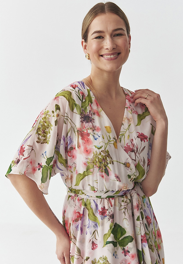 CHIFFON FLORAL DRESS - BOSANI CHIFFON FLORAL DRESS - BOSANI MULTIKOLOR 5