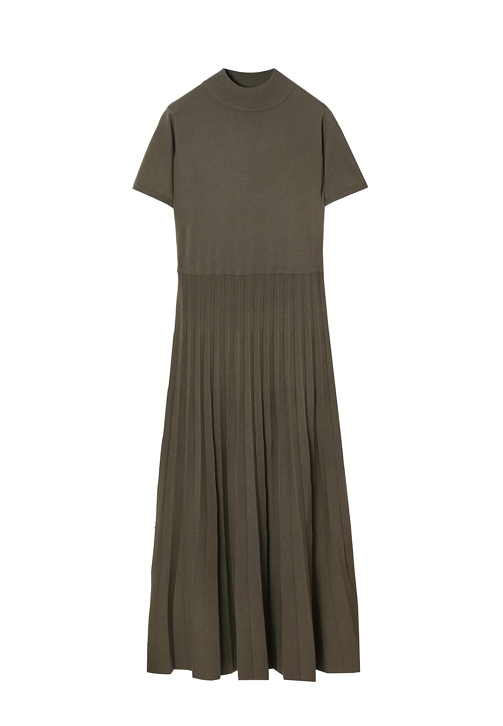 MAXI PLISOWANA SUKIENKA Z GOLFEM AKSONI MAXI PLISOWANA SUKIENKA Z GOLFEM AKSONI KHAKI 81472