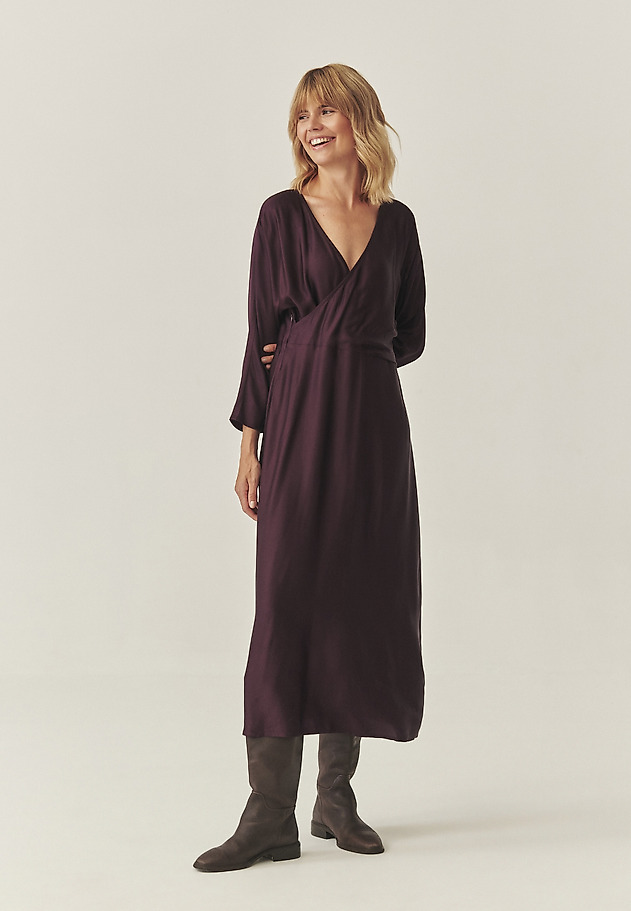 ROCHIE DIN SATIN CU VISCOZĂ Lenzing™ ECOVERO™ - FLUSHING ROCHIE DIN SATIN CU VISCOZĂ Lenzing™ ECOVERO™ - FLUSHING ROȘU 5