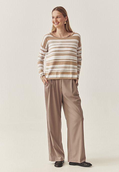 LADIES’ SWEATER IN IRREGULAR STRIPES PATTERN - STRIPPI MULTICOLOR 2
