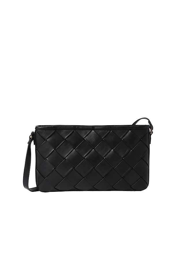 LADIES' LEATHER BAG WITH BRAID — PRISHA LADIES' LEATHER BAG WITH BRAID — PRISHA CZARNY 3