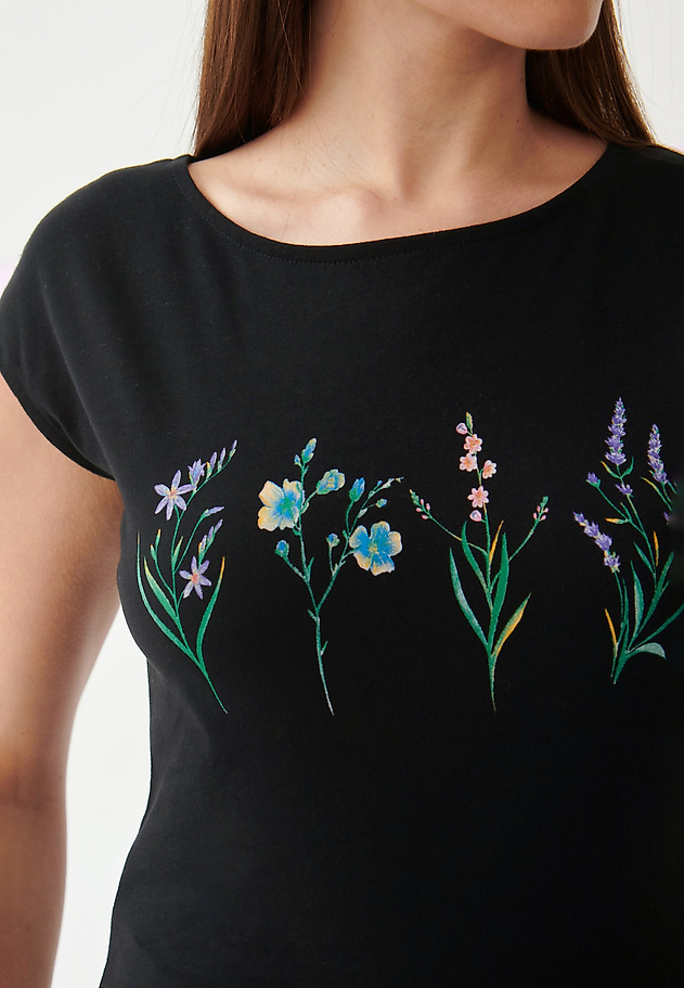 T-SHIRT DAMSKI Z NADRUKIEM AMANDA T-SHIRT DAMSKI Z NADRUKIEM AMANDA CZARNY 5