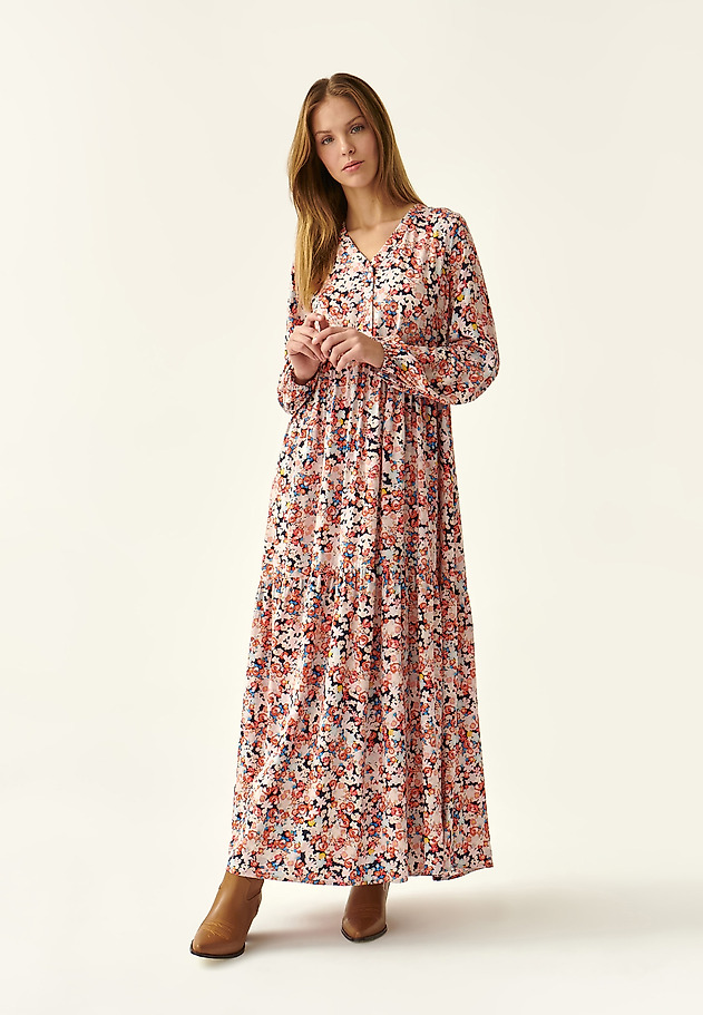 LADIES' FLORAL PRINTED MAXI DRESS SFORIA LADIES' FLORAL PRINTED MAXI DRESS SFORIA MULTICOLOR 2