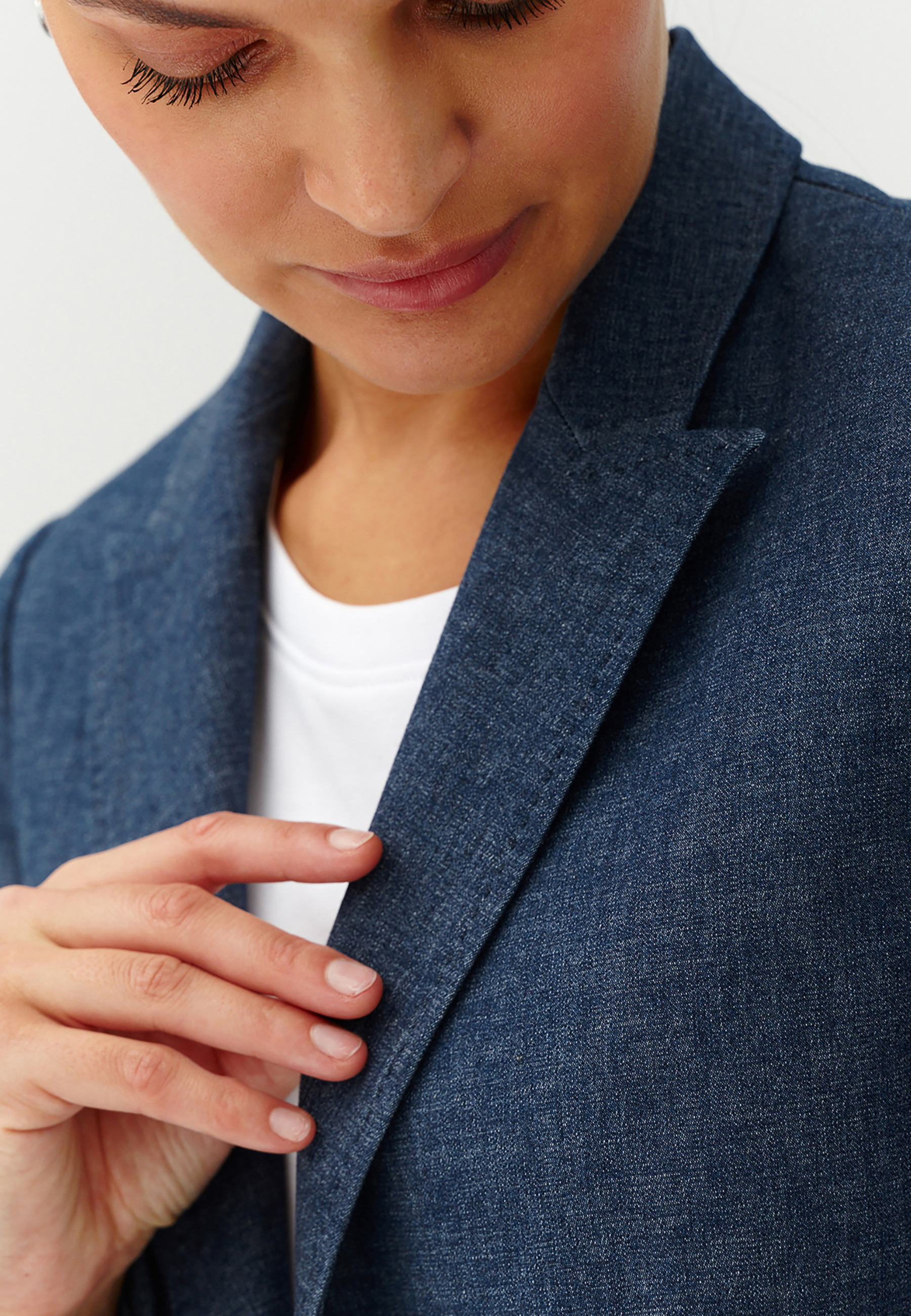 DAMSKI TALIOWANY ŻAKIET DENIMOWY - KAREMA