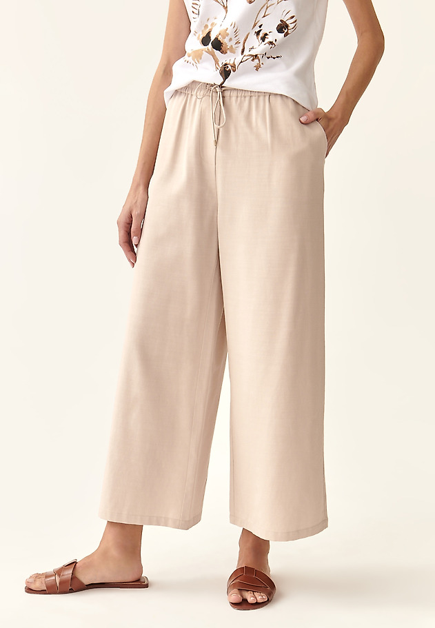 ŽENSKE HLAČE CULOTTE PULIO 3 ŽENSKE HLAČE CULOTTE PULIO 3 BEŽ 2