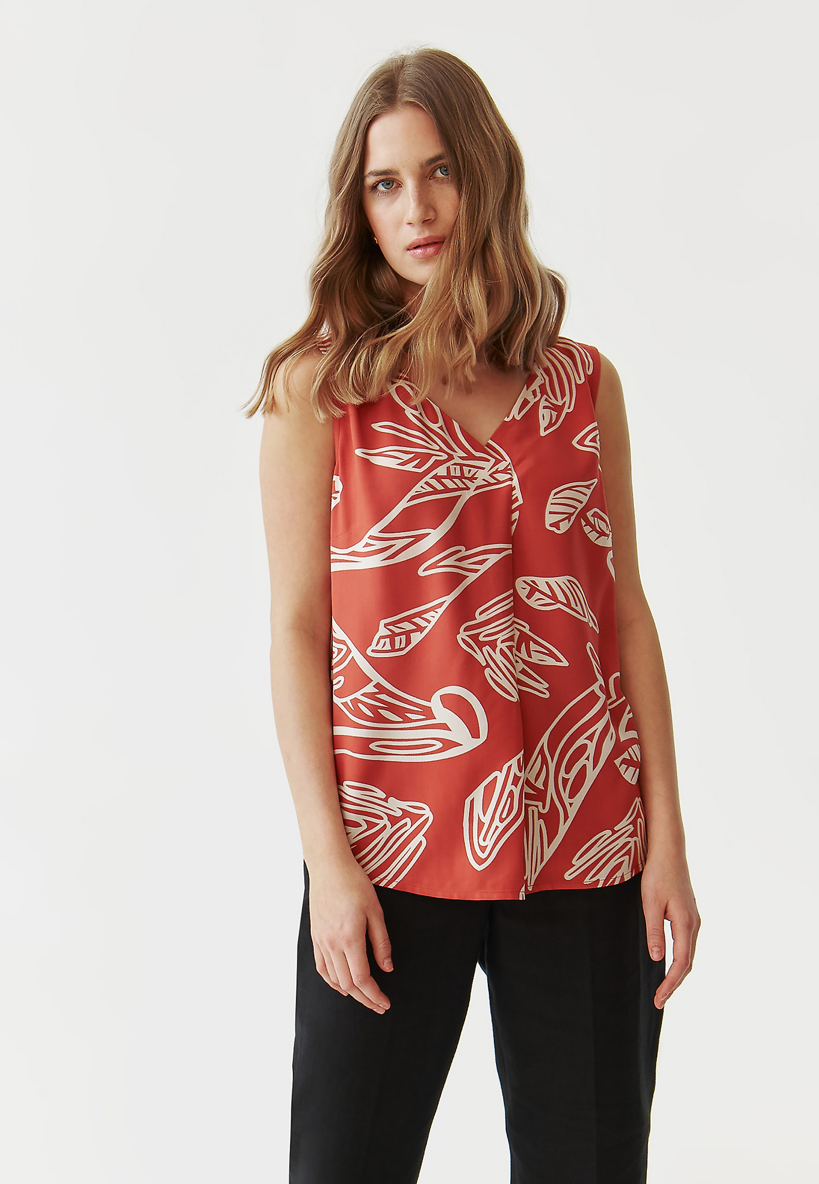 DÁMSKÝ VZOROVANÝ PLÁTĚNÝ TOP BEZ RUKÁVŮ - KALIA 1 DÁMSKÝ VZOROVANÝ PLÁTĚNÝ TOP BEZ RUKÁVŮ - KALIA 1 VÍCEBAREVNÝ 96781