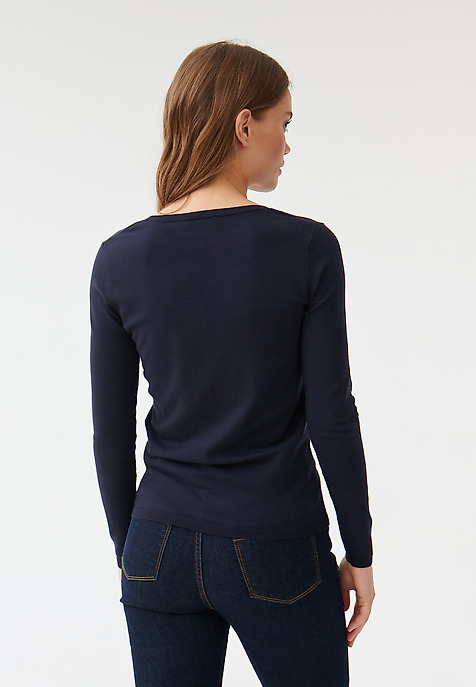 LADIES’ CLASSIC SWEATER WESSA NAVY BLUE 2