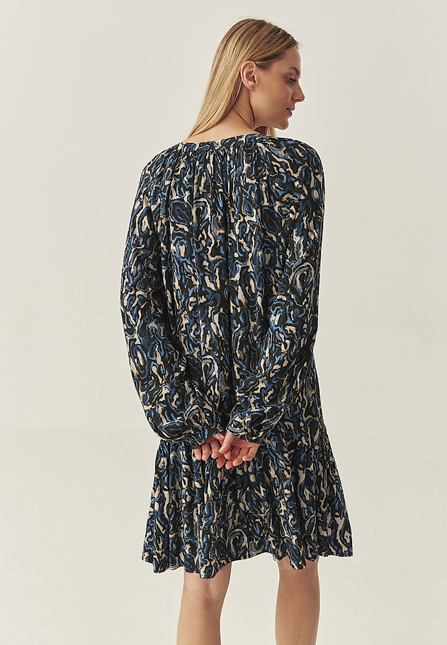 FLARED DRESS WITH ORIGINAL DESIGN - TIANA FLARED DRESS WITH ORIGINAL DESIGN - TIANA MULTICOLOR 3