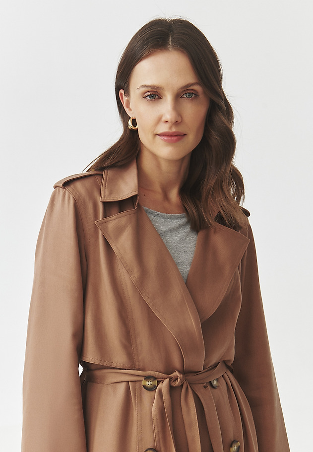 CASUAL TRENCH WITH BELT — NATIS CASUAL TRENCH WITH BELT — NATIS BEŻOWY 7