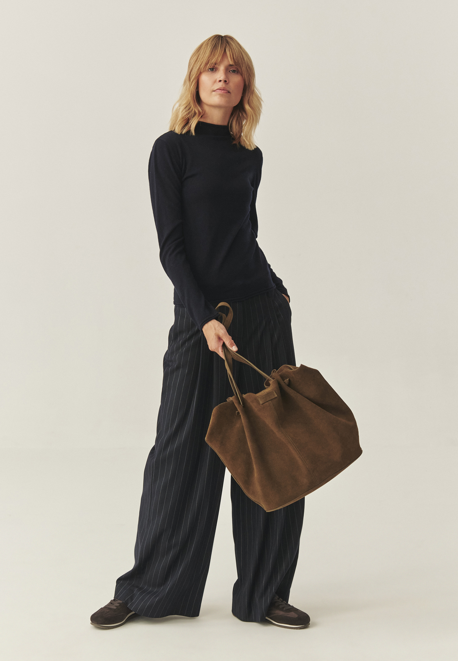 SEMIŠOVÁ TAŠKA S KOZMETICKOU TAŠTIČKOU - ORIA KHAKI 2