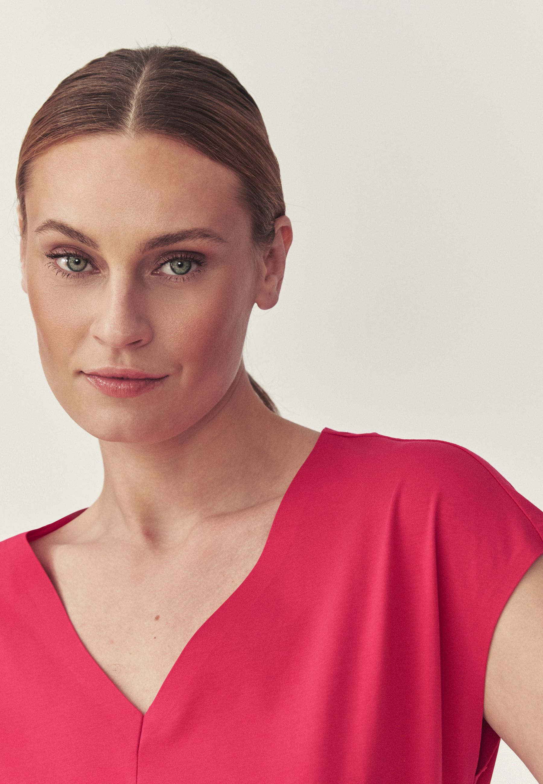 DZIANINOWA BLUZKA Z BAWEŁNĄ - MIKANDA SZARY 2