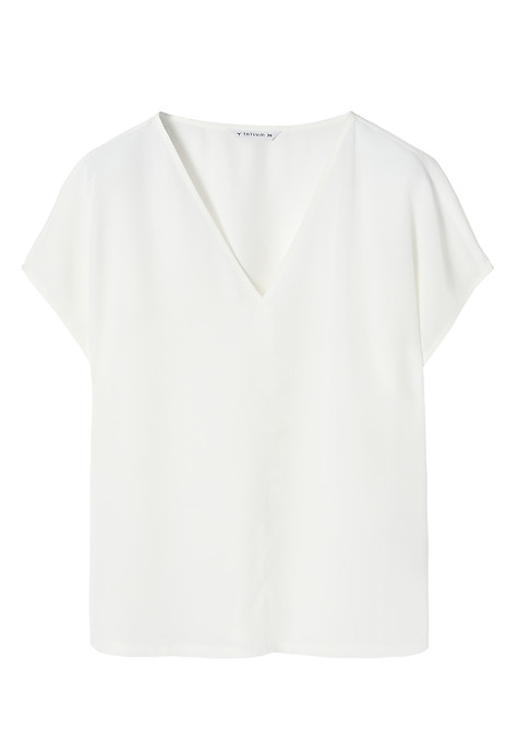 LADIES’ BLOUSE WITH V-SHAPED NECKLINE - SIRO ECRU 2