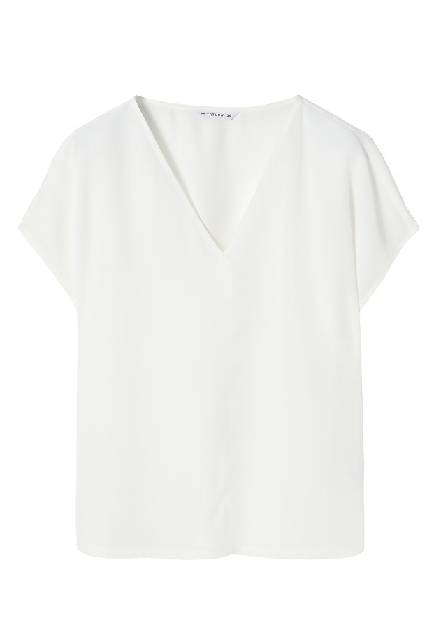 HÖLGYBLOUSE V-ALAKÚ NYAKKIVÁGÁSSAL - SIRO HÖLGYBLOUSE V-ALAKÚ NYAKKIVÁGÁSSAL - SIRO EKRÜ 5
